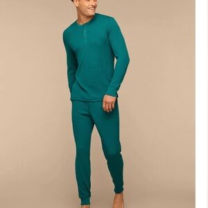 MeUndies Waffle Long Sleeve PJ Set Men’s Size Small